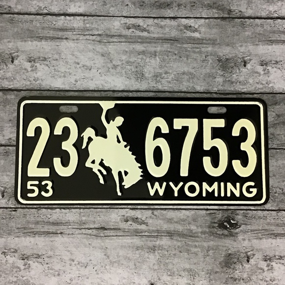 Vintage 1953 License Plate Wyoming Mini Bicycle - Picture 6 of 8